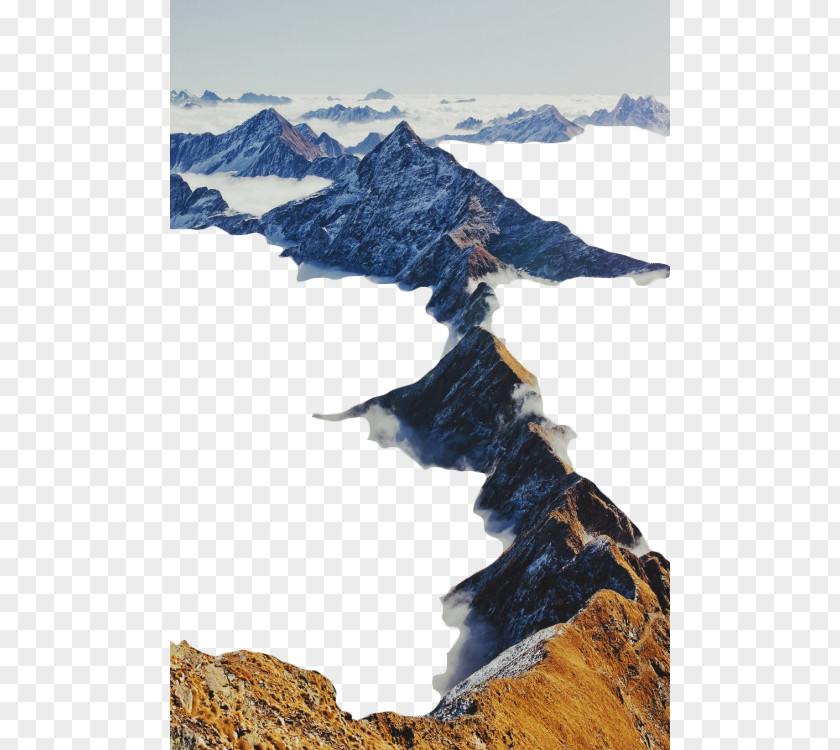Mountains And Sky Photography Graphic Design PNG