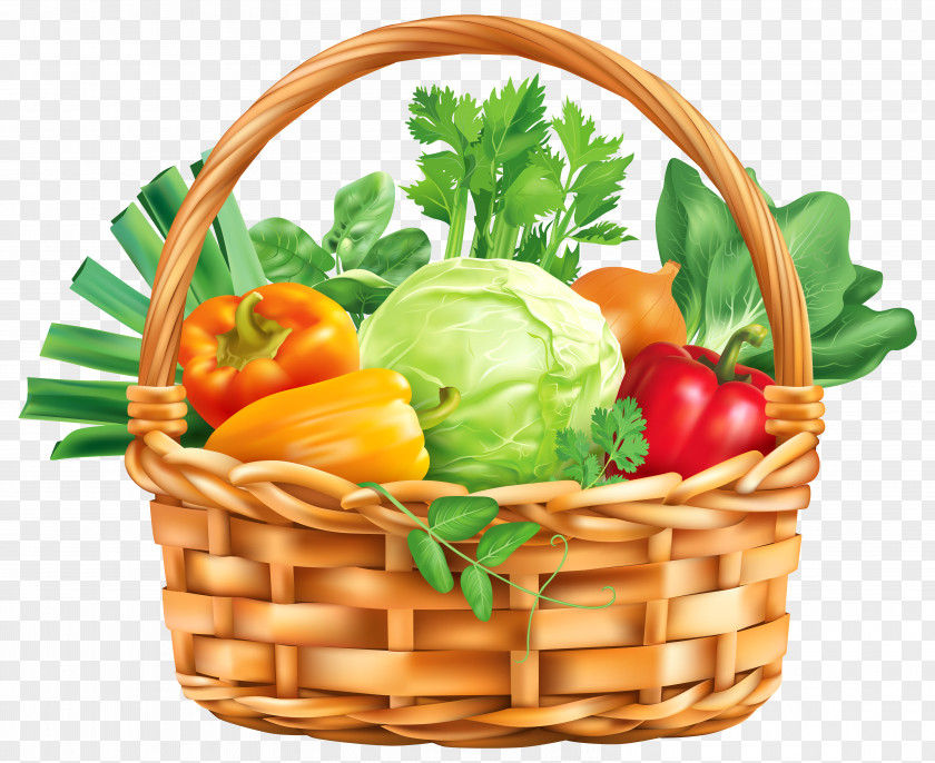 Vegetable Basket Cliparts Veggie Burger Fruit Clip Art PNG