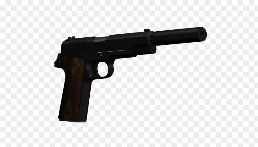 Weapon Trigger Airsoft Guns Firearm M1911 Pistol Silencer PNG