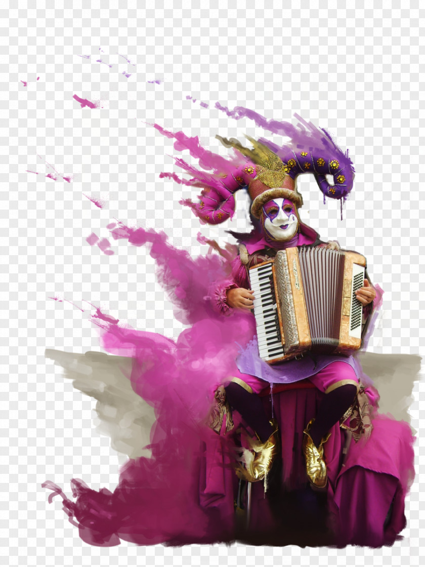 Clown Harlequin Diatonic Button Accordion Jester Joker PNG