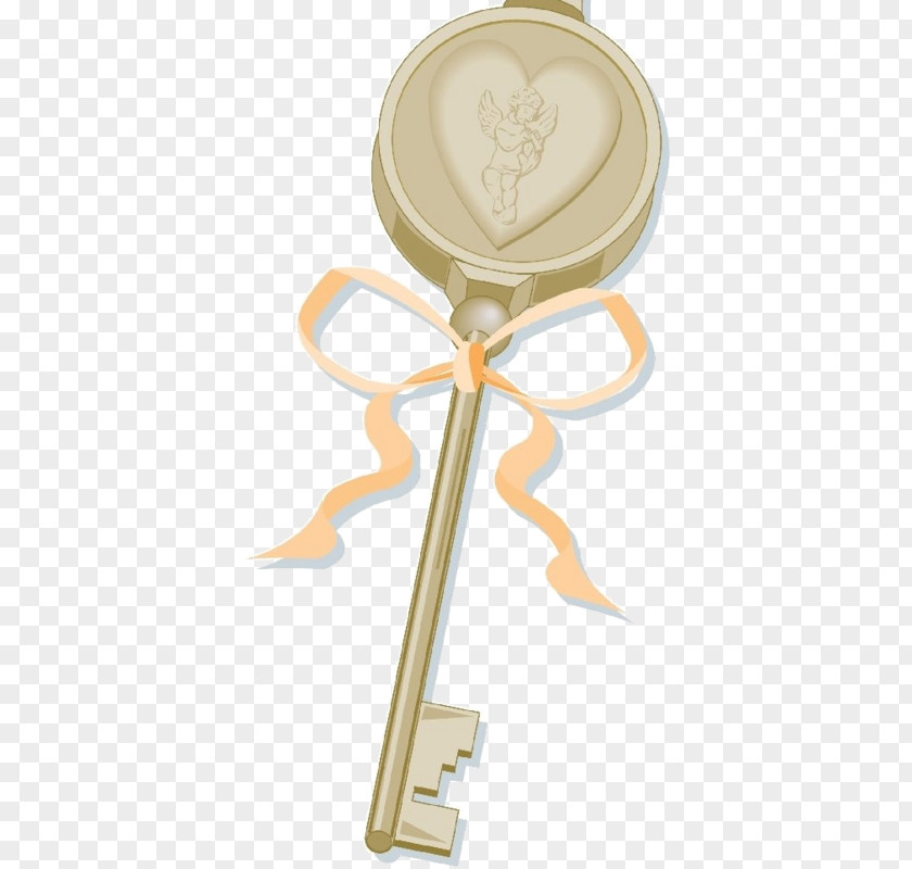 Creative Hand-painted Cartoon Key Illustration PNG