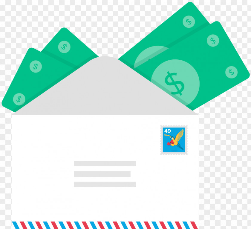 Envelope Money Logo Brand Line PNG