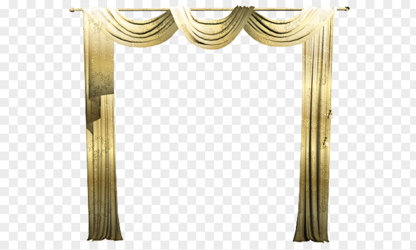 Golden Curtain Window Pelmet Clip Art PNG