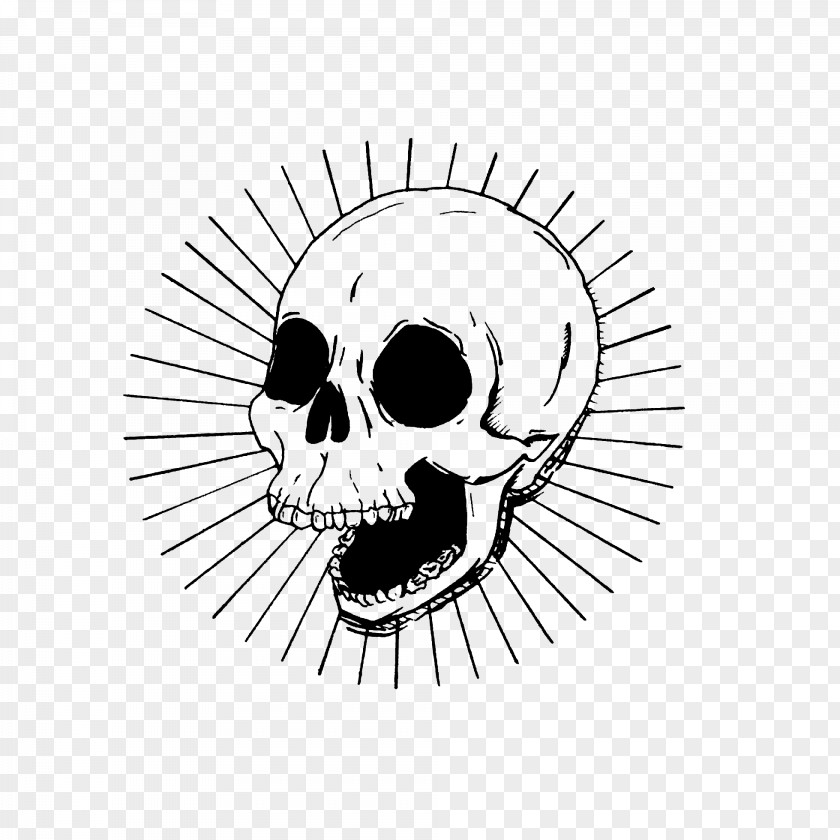 Screaming Skull Tattoo Drawing Art Skeleton PNG