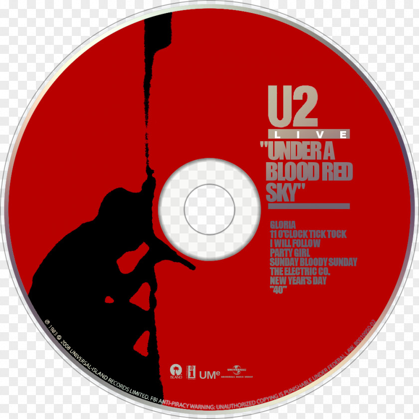 Sky Pink Compact Disc Under A Blood Red U2 Live Album Celebration PNG