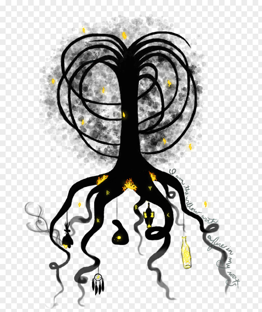 Tree Roots Weeping Willow Drawing Root Art PNG