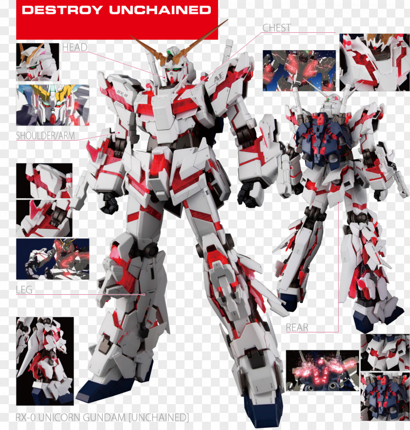 Unicorn Mobile Suit Gundam Perfect Grade RX-0 独角兽高达 Model PNG