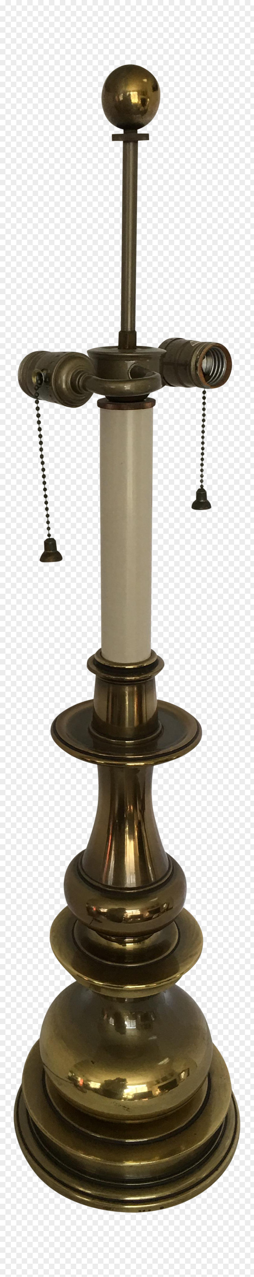 Baluster Brass Electric Light Candlestick Table PNG