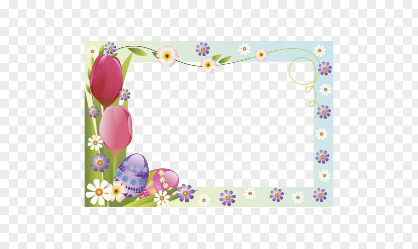Fresh Style Easter Border Pattern Bunny Icon PNG