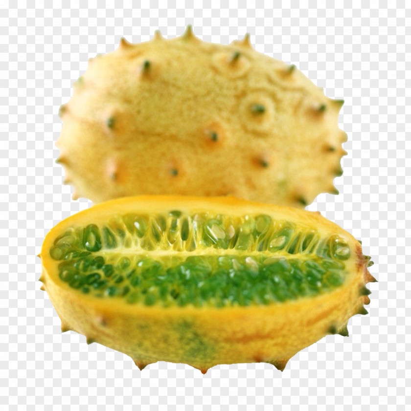 Horned Melon Slice Auglis Fruit Vegetable Bitter PNG