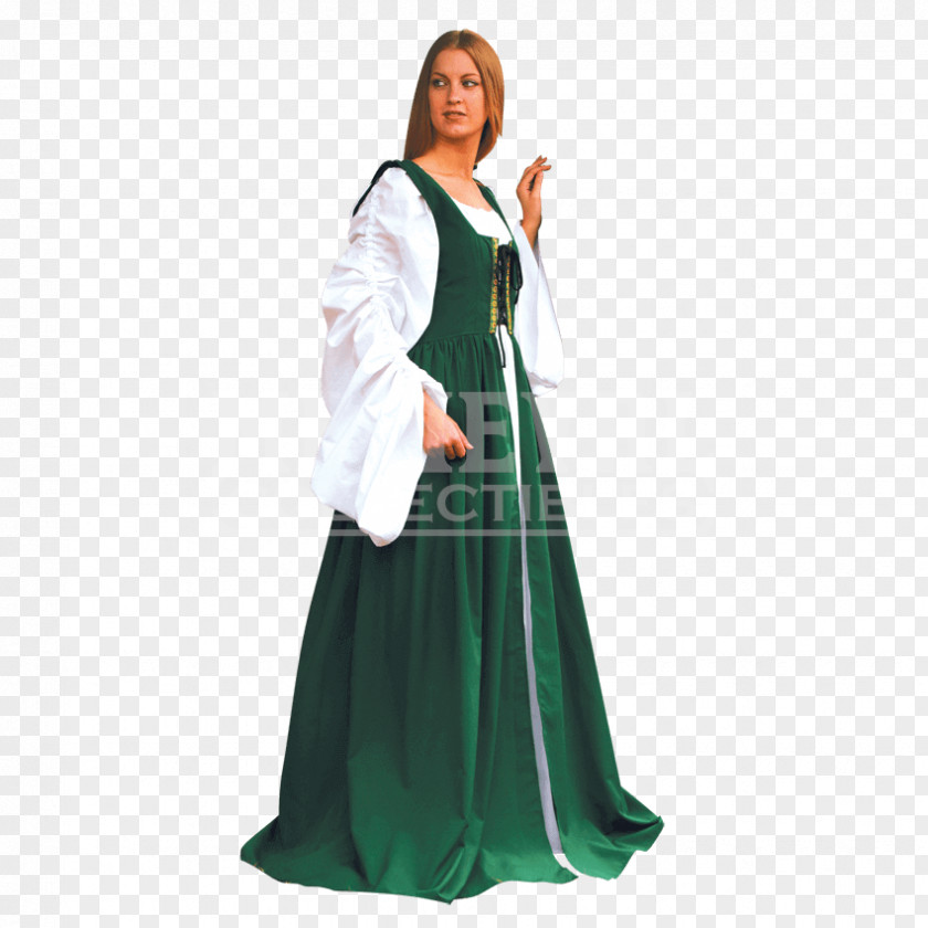 Medieval Women Renaissance Middle Ages Costume Clothing Dress PNG