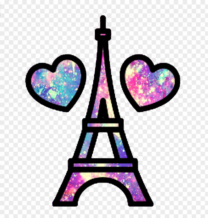 Sticker Pink Eiffel Tower PNG