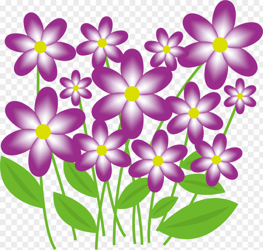 Summer Flowers Clip Art. PNG