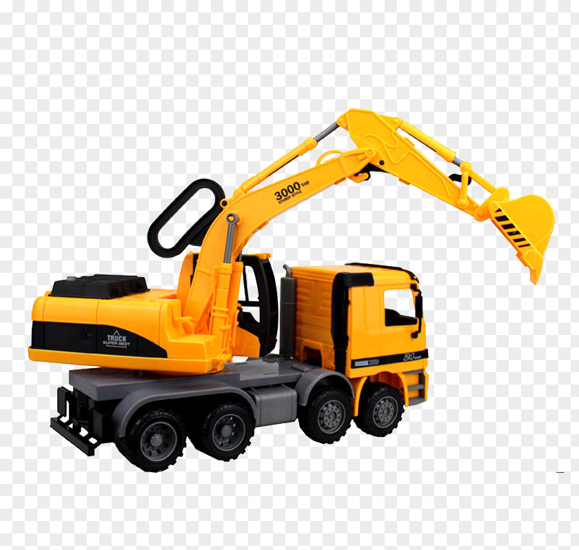 Toy Excavator Car Crane Machine PNG