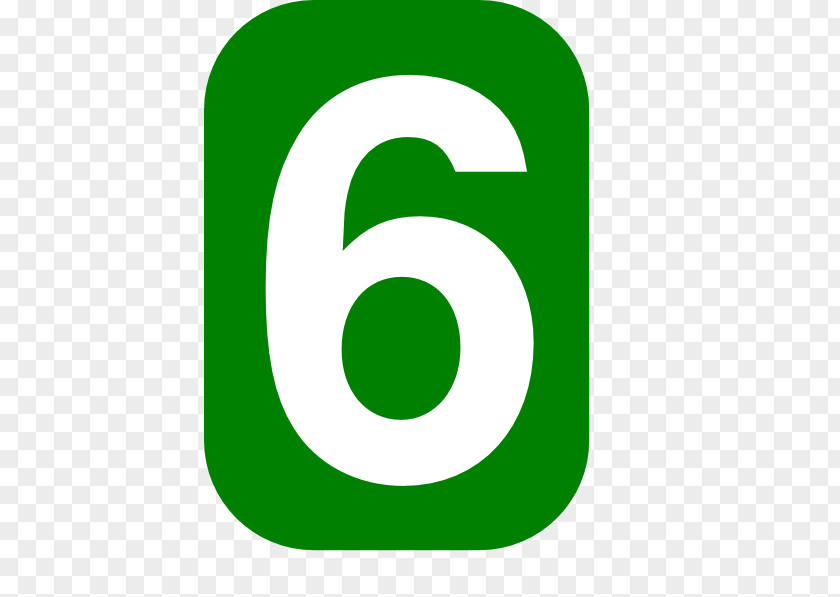 6 Clip Art Green Image Number PNG