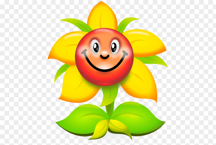 Cartoon Characters Smiley Flower Clip Art PNG