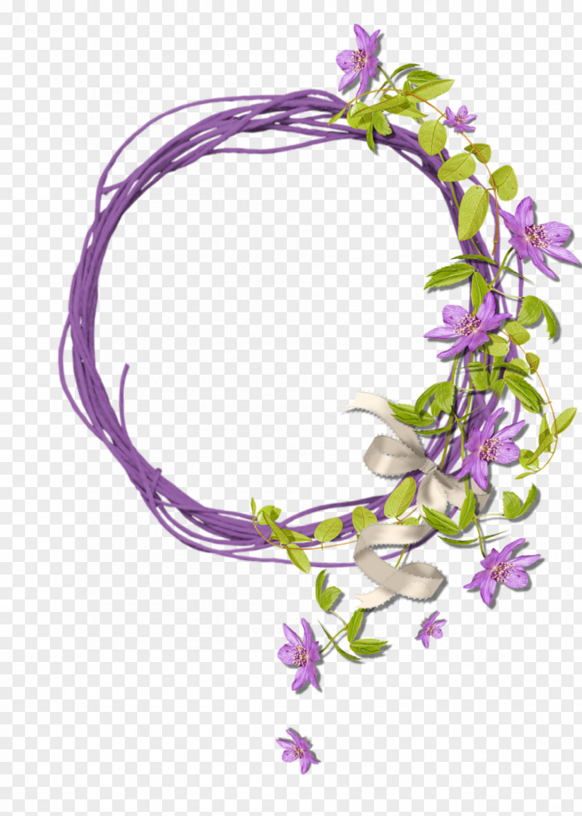 Purple Frame Flower Floral Design Lilac Violet PNG