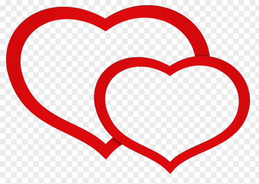 Transparent Red Double Hearts Clipart Picture VK Blog Social Network Telegram Clip Art PNG