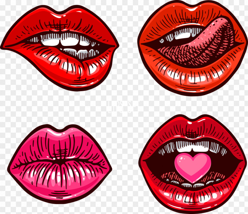 Vector Lips Lip Euclidean Tongue PNG
