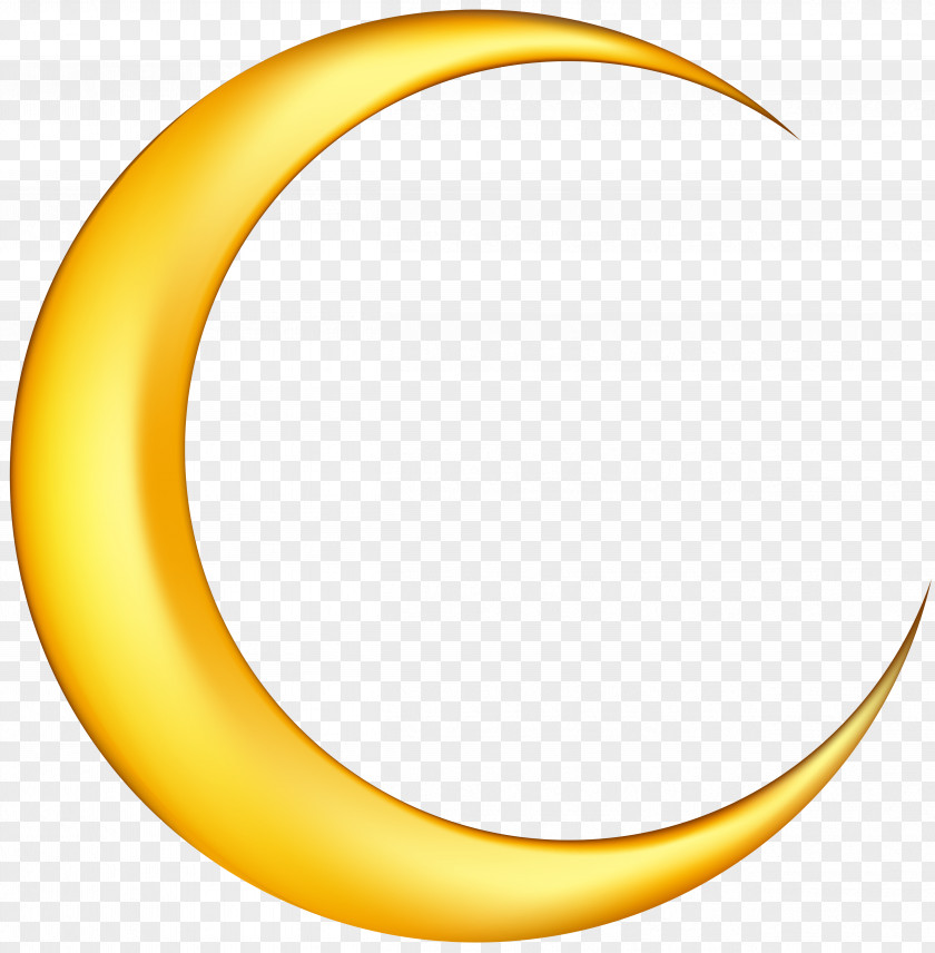 Yellow New Moon Clip-Art Image Crescent Clip Art PNG