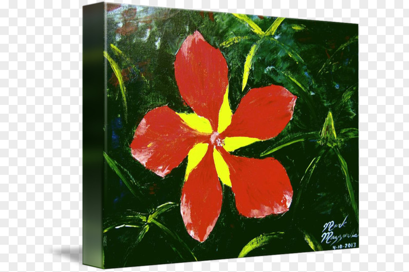 Painting Hibiscus Greeting & Note Cards PNG