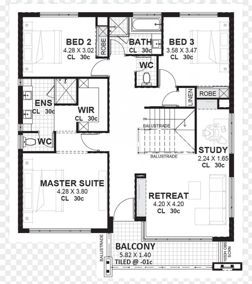House Floor Plan Design Storey Technical Drawing PNG