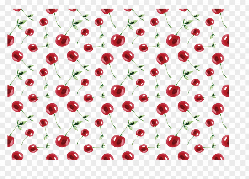 Red Hand Painted Cherry Pattern Computer Mouse Mousepad PNG