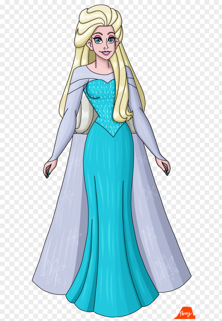 Elsa Hair Frozen Anna Gown PNG
