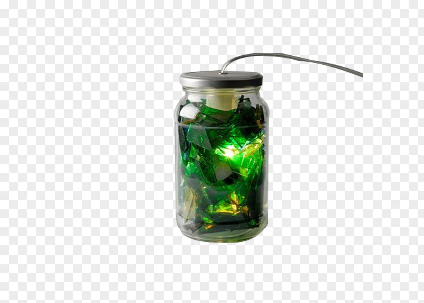 Glass Bottles With Colored Rectangles Small Lamps Light Bottle Recycling Lamp PNG
