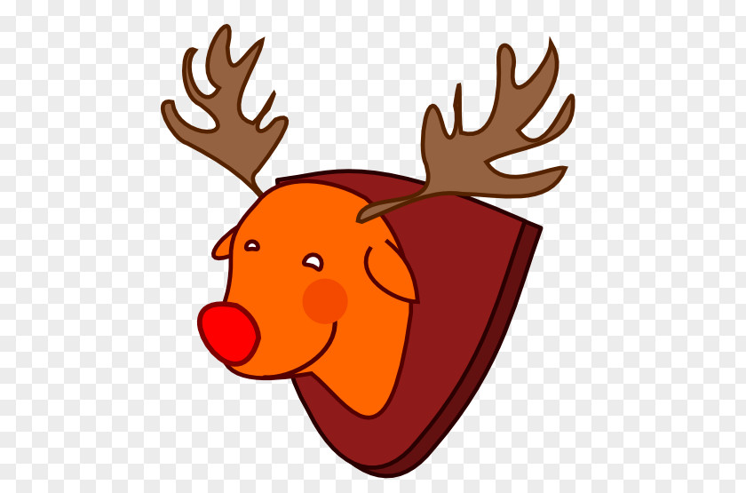 Picture Of A Raindeer Rudolph Santa Clauss Reindeer Clip Art PNG