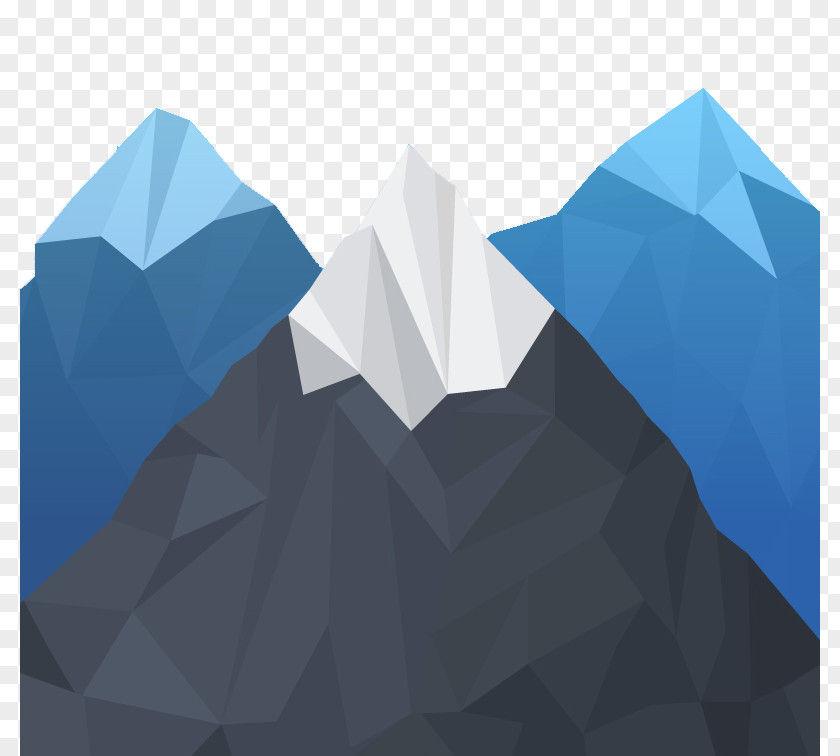 Vector Geometry Snow Mountain Peak Geometric Shape PNG