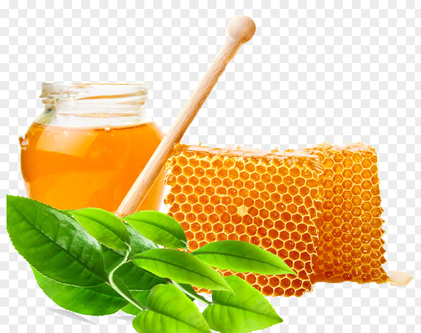 Canned Honey Honeycomb Bee Food PNG