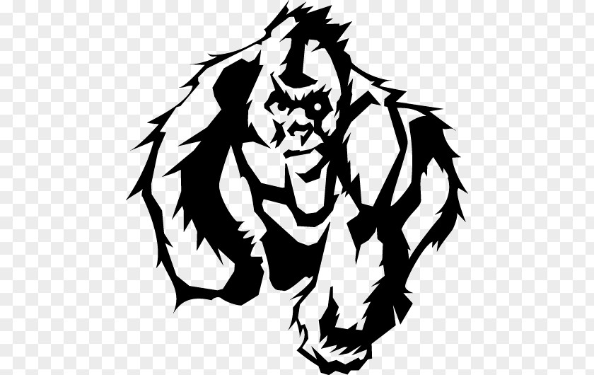 Gorrila Vector Graphics Drawing Image Clip Art Western Gorilla PNG