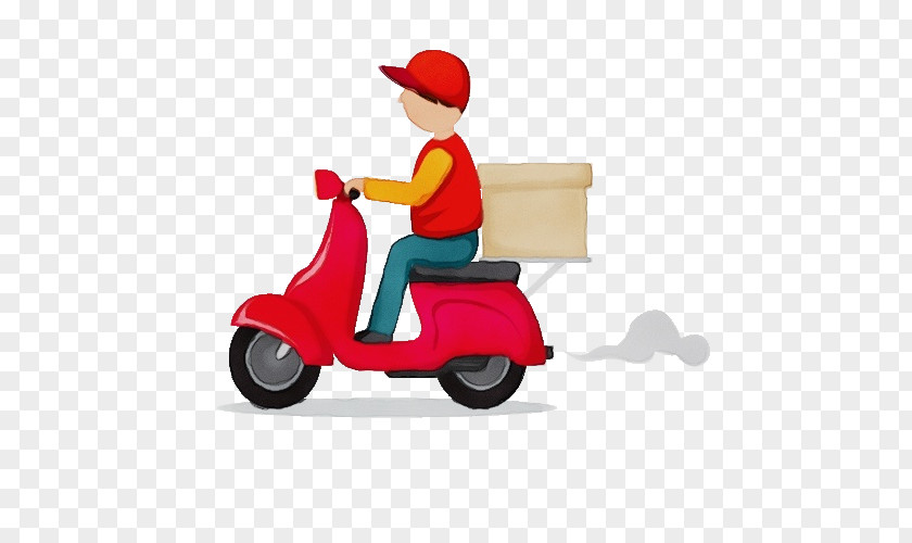 Package Delivery Vehicle Watercolor Background PNG