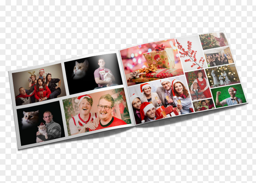 Photobook Cover Owl Text Collage Christmas Gift-bringer Greeting PNG