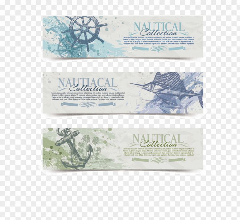 Vintage Nautical Banner Vector Material Photography Web Royalty-free Illustration PNG