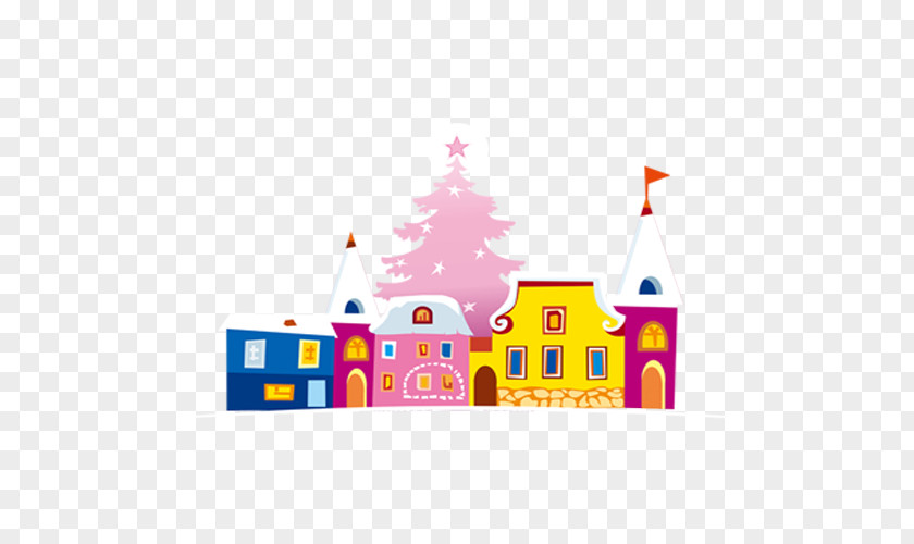 Christmas Cartoon House PNG