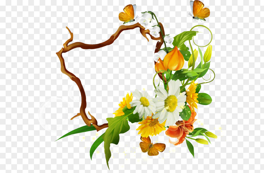 Floral Wreath Picture Frames Design Image Scrapbooking Clip Art PNG