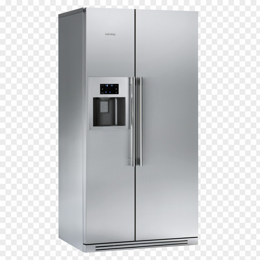 Refrigerator/freezerFreestandingWidth: 89 CmDepth: 70.5 CmHeight: 175.5 Cm504 LitresSide-by-side With Ice & Water DispenserClass A+Stainless Steel Home Appliance FreezersRefrigerator De Dietrich DKA866X PNG