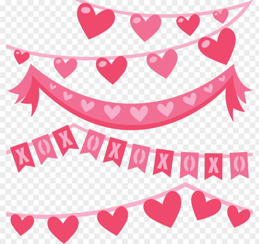 Banners Background Valentine's Day Heart Clip Art PNG