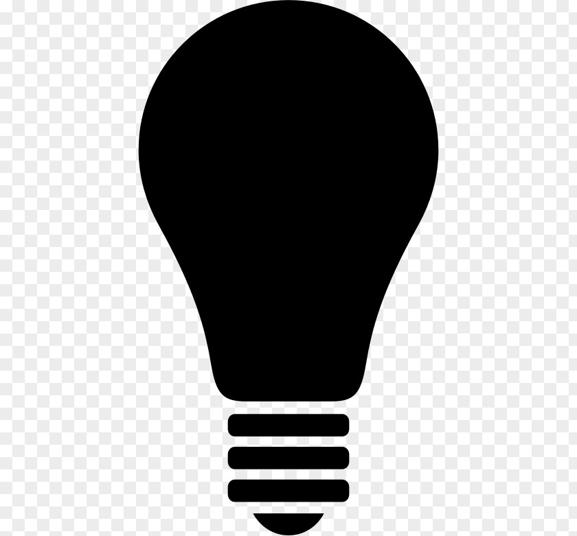 Blackandwhite Black Light Bulb Cartoon PNG