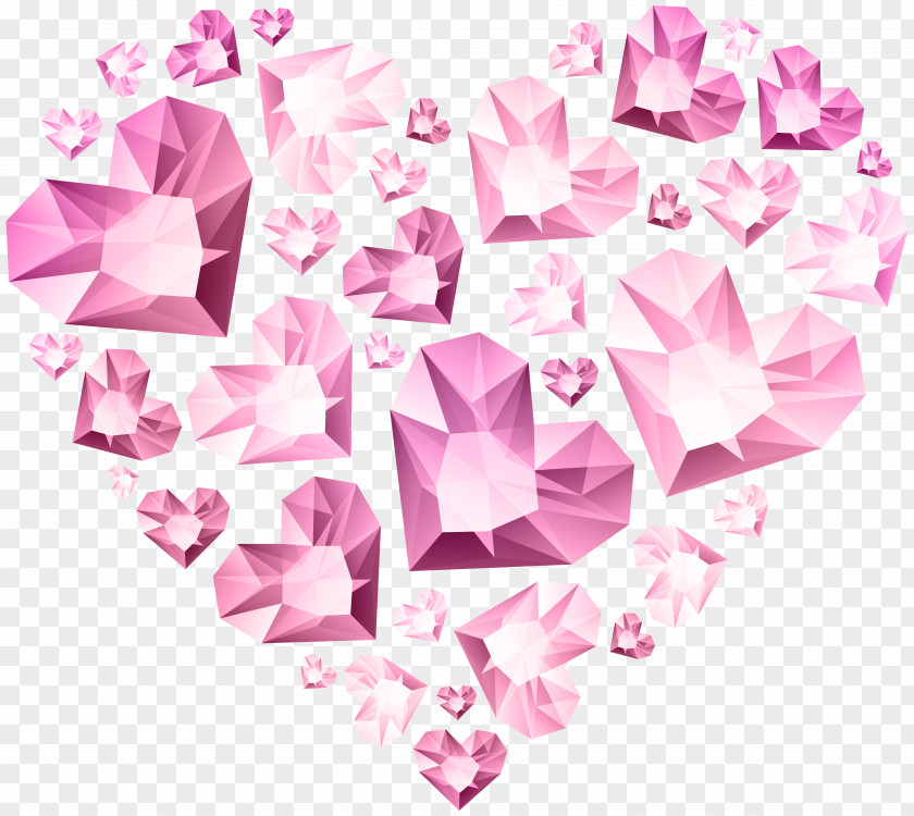 Hert Of Diamond Hearts Transparent Clip Art Heart PNG