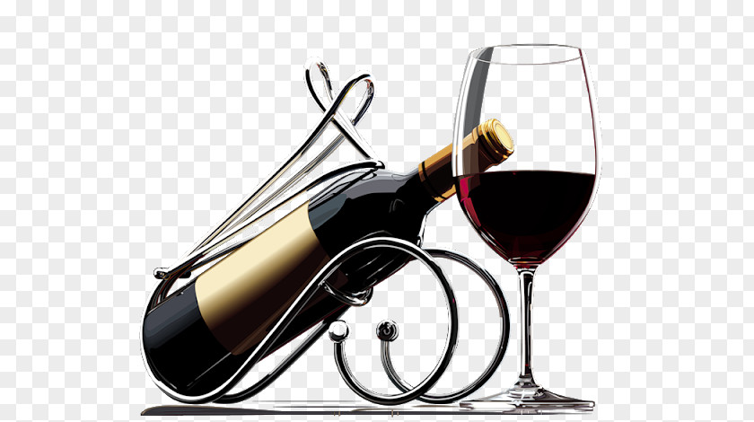 Wine Red Champagne Racks Glass PNG