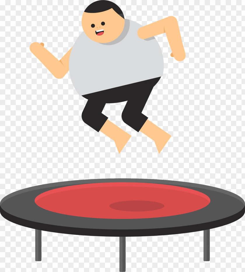 Fat Playing Trampoline Icon PNG