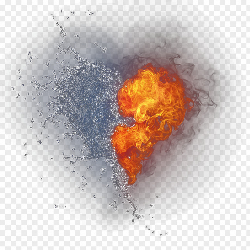 Fire And Water Blending Icon PNG