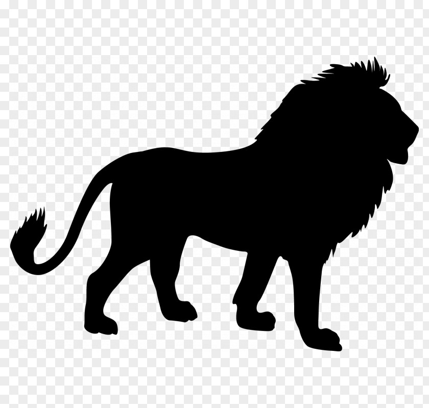 Glamor Side Lion Bumper Sticker Wall Decal PNG