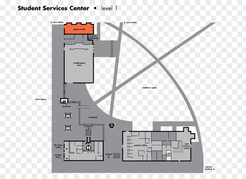 Map Student Services Center Floor Plan Yogurt World UCSD Bombay Coast PNG