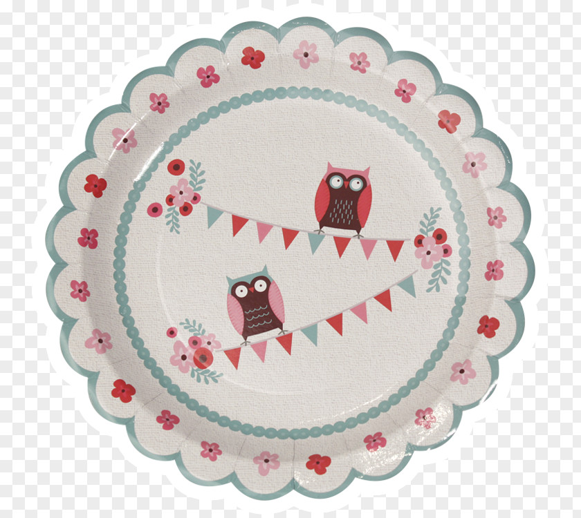 Patchwork Paper Cloth Napkins Owl Plate Party PNG