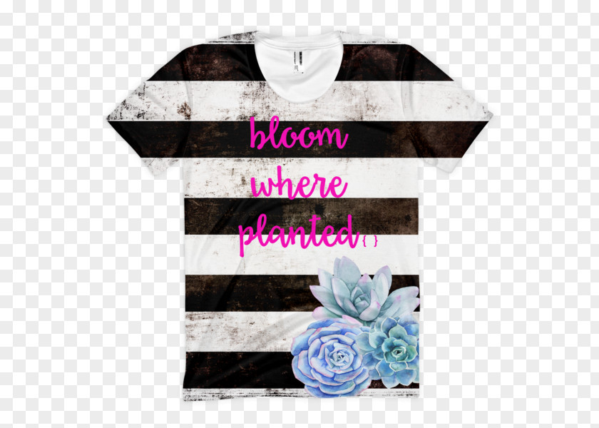 Watercolor Blooming Turquoise Teal T-shirt Purple Violet PNG