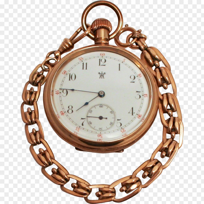 Clock Pocket Watch Gold-filled Jewelry Waltham Company PNG